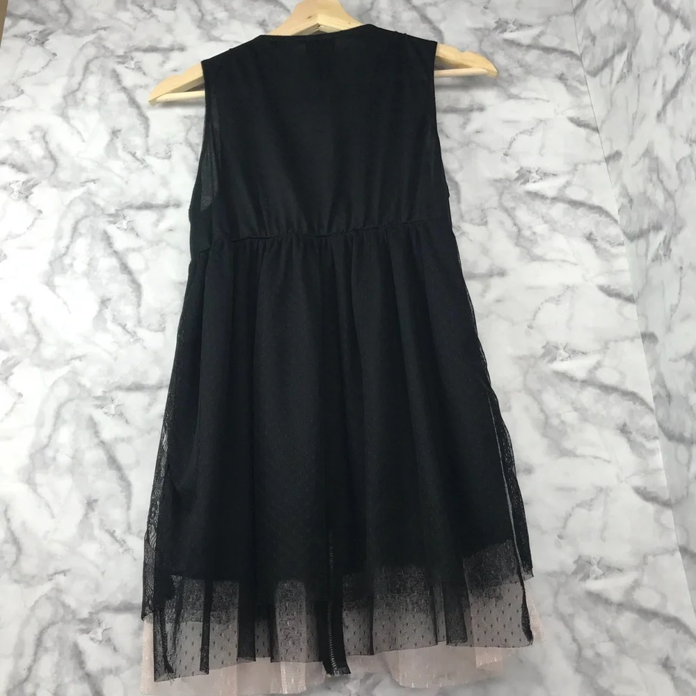 Daytrip Black Lace Ruffle Top Medium - Picture 7 of 8